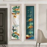 Zhaocai Deer Новая китайская световая роскошная полоса крыльца декоративная живопись отель вертикальный коридор роспись Вертикальные длинные висящие картины