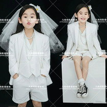 Photo studio model card photo Childrens catwalk show performance clothing personality Art Photo childrens photography theme clothing tide Boy Magazine