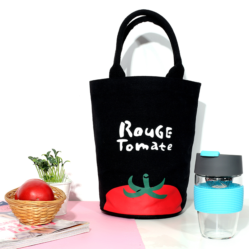 Foreign-style lunch box bag portable lunch bag shopping bag office worker small canvas bag rice bag handbag with rice bag