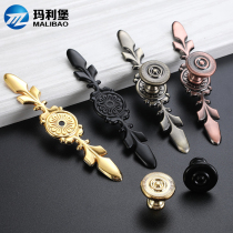 European gold drawer cabinet door handle Chinese bronze wardrobe cabinet door handle retro single hole cabinet handle