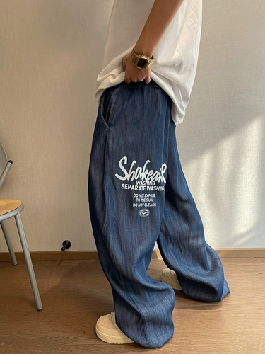 Летние ретро тонкие штаны, джинсы, свободный крой