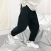 Danielandzee 18 mùa thu hoang dã co giãn eo micro-span lỏng nước rửa quần rắn màu vải quần thường quần thô nam Quần làm việc