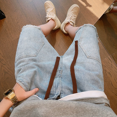 Dannyandzee Summer Tide Brand Takajie Retro Mao Bian сделать старый голубой глигарс
