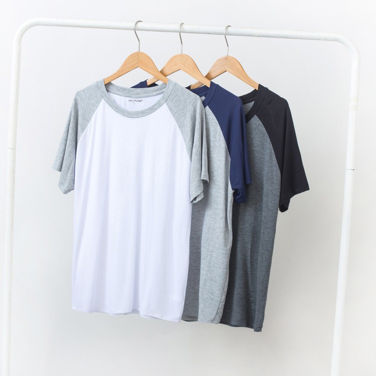 Áo sơ mi đồ ngủ ngắn tay T-Shirt kích thước lớn người đàn ông lỏng lẻo của giản dị đáy áo thanh thiếu niên phương thức dịch vụ nhà mùa hè