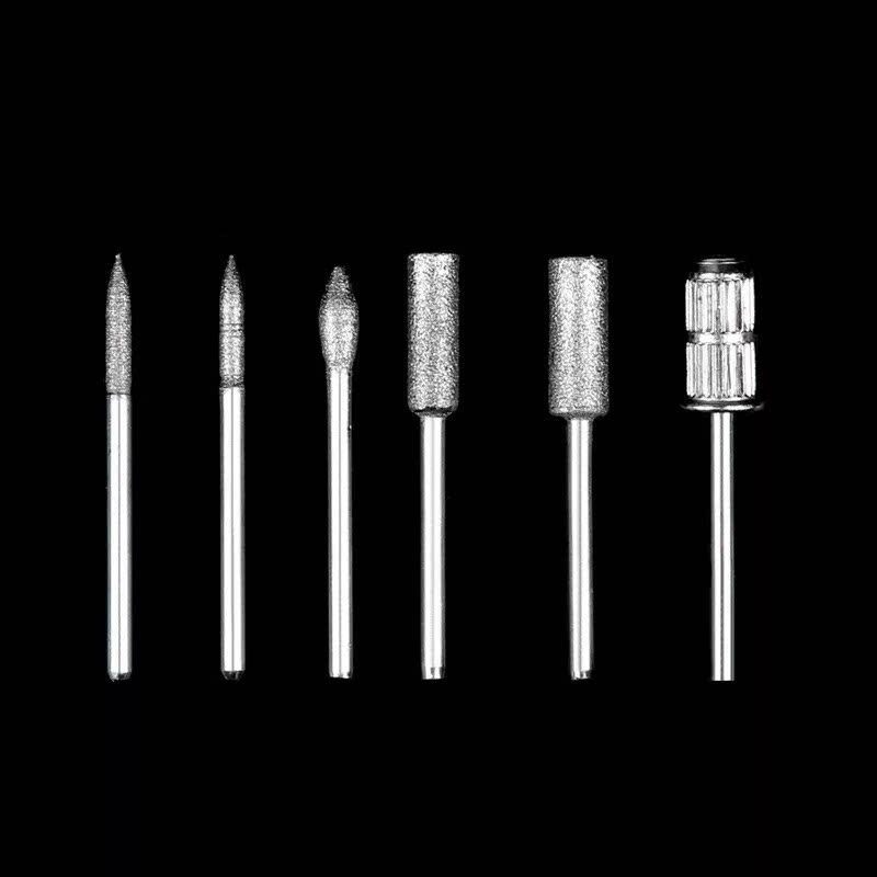 Nail art 6pcs alloy grinding head grinding needle wear-resistant 6 diamond grinding rod grinding head general accessories