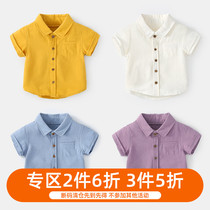 Baby shirt cotton Women baby clothes summer thin boys short sleeve shirt baby summer casual shirt
