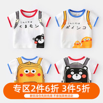 Baby short sleeve T-shirt Summer Female 2 newborn summer clothes one year old baby shirt male cotton thin summer dress