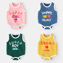 Baby clothes summer Women thin sleeveless triangle clothes Net red baby clothes cute thin newborn bag shirt men