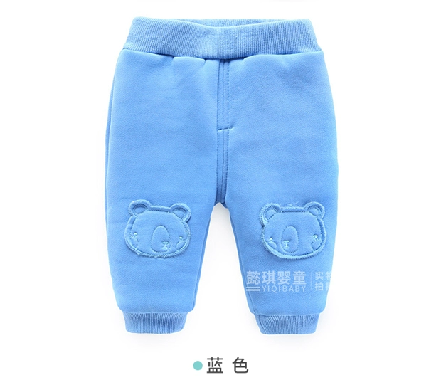 Quần nhung cho bé nam mùa thu đông 6 Quần bé mùa đông chất liệu quần nhung dày 0-3 tháng tuổi quần sơ sinh để giữ ấm thoi trang tre em