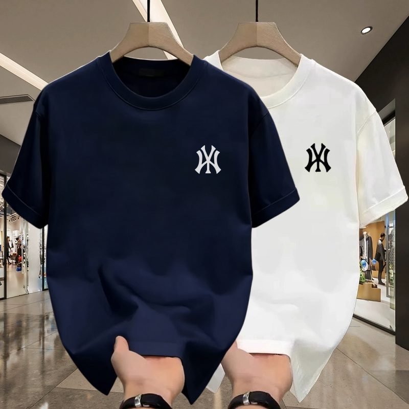 Outlet Store Pure Cotton Short-Sleeve T-Shirt for Men, 2026 Summer New Casual Loose-Fitting Couple Half-Sleeve White Top