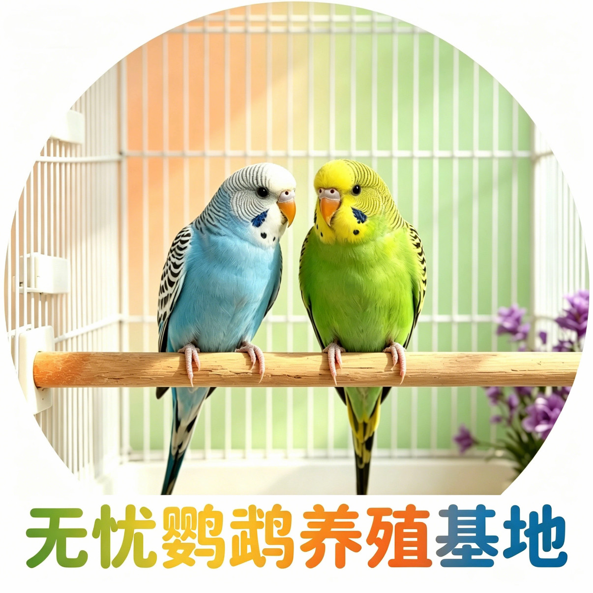 无忧鹦鹉养殖基地的LOGO