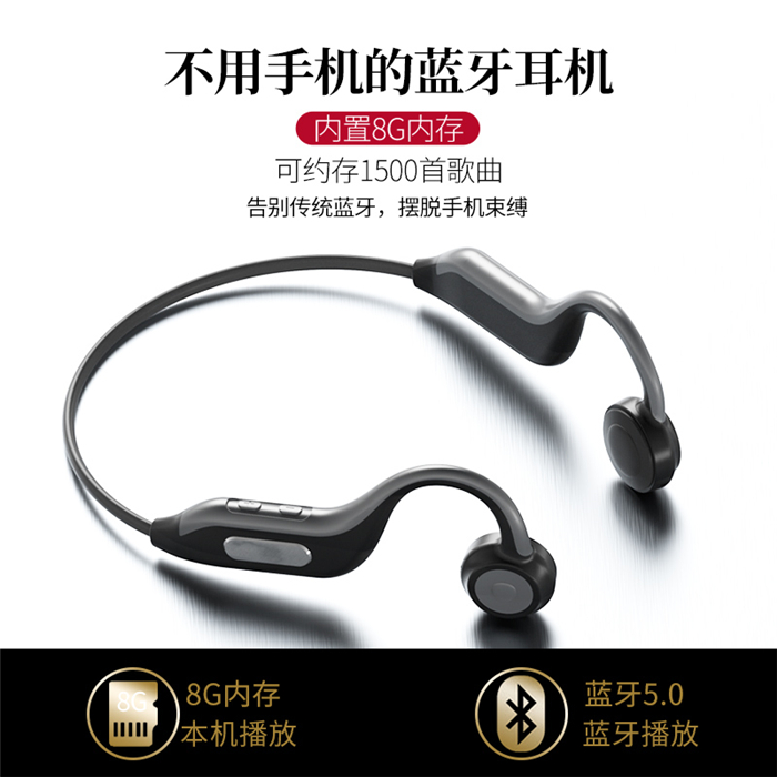 Essonio True Small Wireless Smart Headphones Non-Ear Comes with RAM MP3 Sports Bone Conduction Bluetooth Headphones