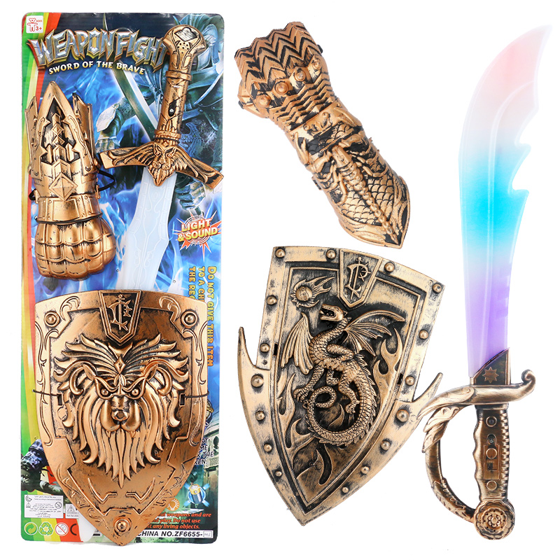 Child Weapon Knife Sword Model Plastic Luminous Toy Weapon Flash Stick Luminous Treasure Sword Children Toy Sword Boy