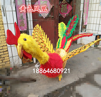 Dragon dry boat Phoenix dry boat Dragon Dragon Dragon dry boat dance Phoenix people wear Phoenix costume color boat fire props