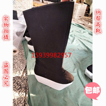 Opera male high boots Peking opera thick-soled boots ancient costume performance Korean shoes Xiaosheng old boots official boots Wu Sheng platform shoes