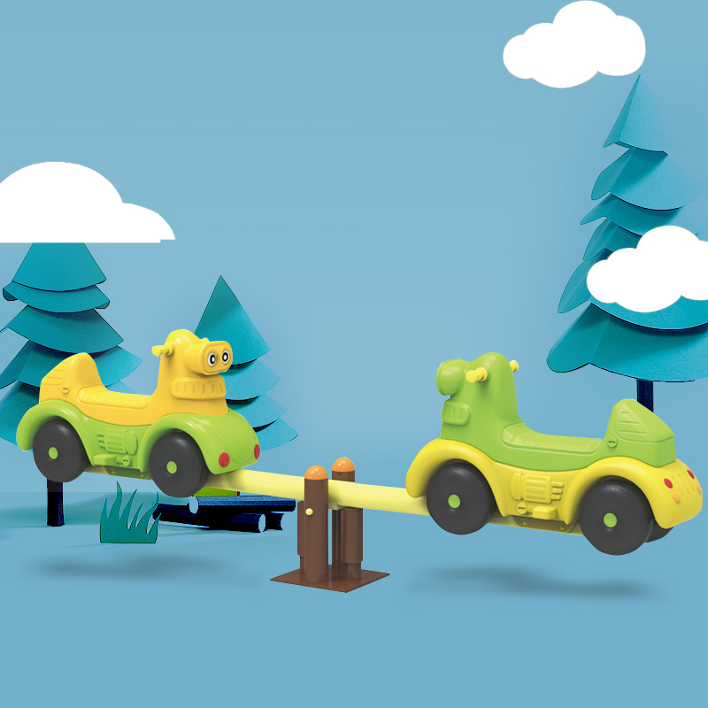 Children's double warp baby rocking horse kindergarten plastic outdoor tour park seesaw