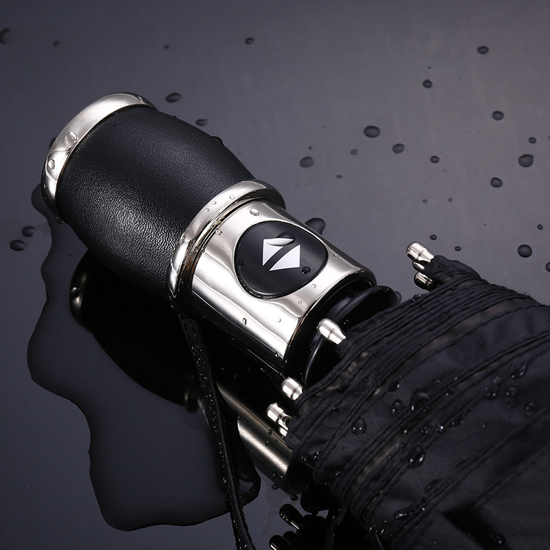 High-end automatic umbrella men's folding umbrella sunscreen, rainy and sunny dual-use reinforcement anti-storm special custom logo