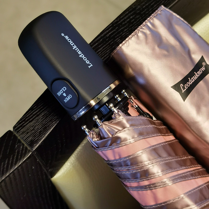 Titanium silver ultra-light sunshade sunscreen anti-UV sunshade umbrella automatic folding umbrella women's rain and sun dual-use portable