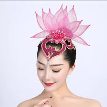 New opening dance headdress dance headdress female tall exaggerated multi-color classical dance headdress flower headdress