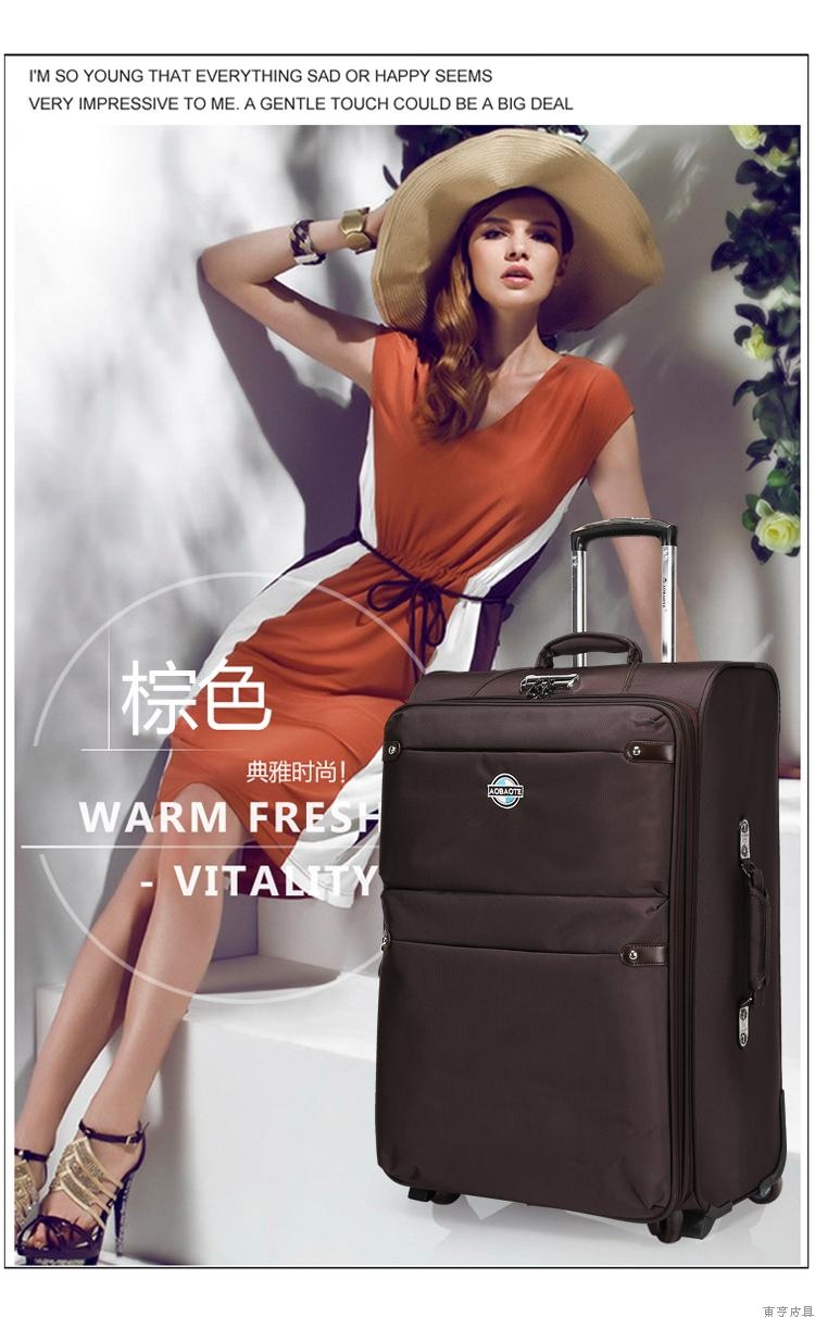 Opelte Oxford Brass vali bánh xe định hướng cho nam và nữ kinh doanh lên máy bay balo kéo du lịch