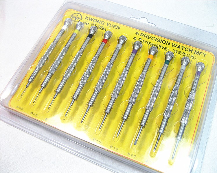 Repairing tool KWONG YUEN screws screwdriver with screwdriver 10 sets of good steel head