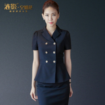 Liangying summer professional wear womens suit sales department overalls female high-end temperament stewardess uniform summer thin model