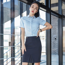 Special price 69 Career dress woman short sleeve shirt civil servant interview clothing Body Shirt Front Desk Work Clothes summer