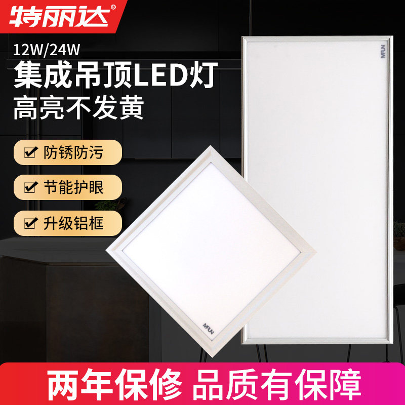 Chengdu Trida integrated ceiling led energy-saving lamp kitchen and bathroom lamp embedded 300x300 300x600 flat panel lamp