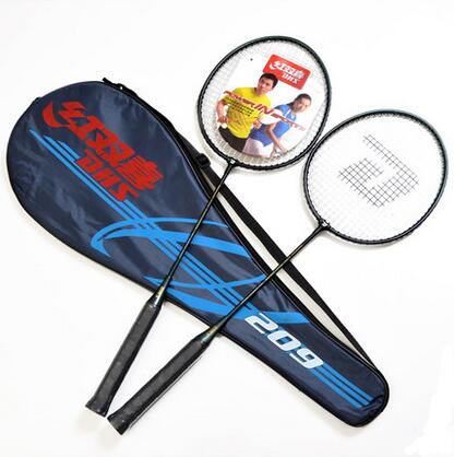 With anti - counterfeit red double - sea popular 209 iron alloy badminton racket
