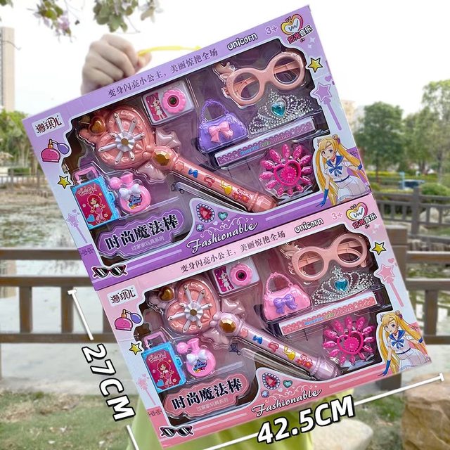 Magic Wand Flashing Toy Gift Box for Girls Kindergarten Training Class Gift Children's Day Gift