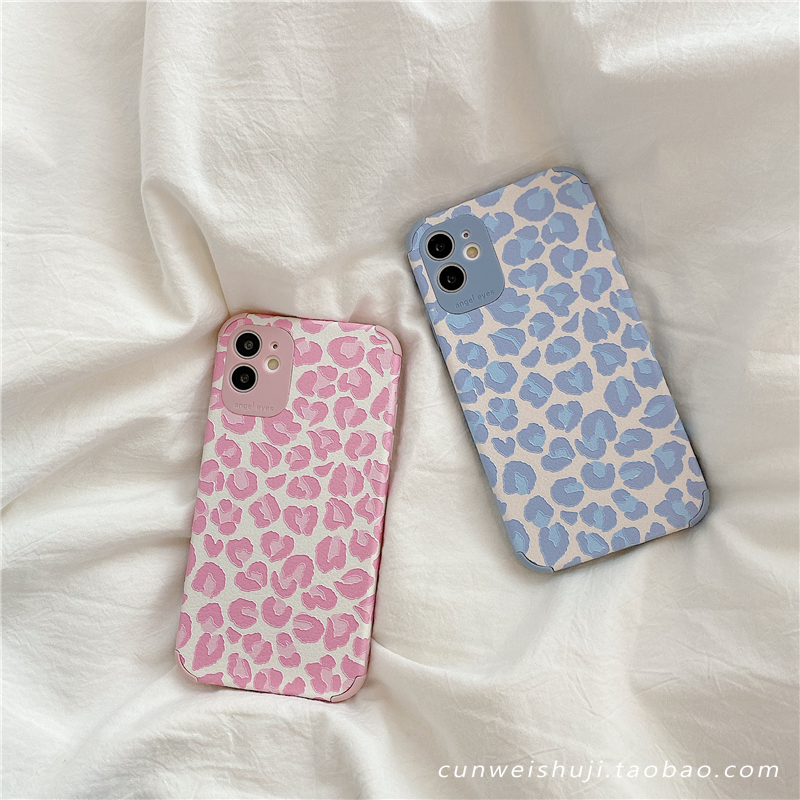 Blue pink BAO WEN suitable for iPhone13 12 11promax mobile phone protective case apple x 78Plus soft cover xr