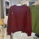 Seamless one-piece autumn and winter new women's fashionable and simple round neck pullover sweater sweater top woolen sweater soft and waxy