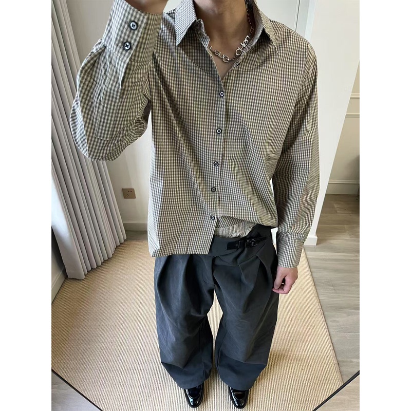 [Long-Termism] Rebeltorebel “Intellectual” High-Thread-Count Cotton Plaid Shirt