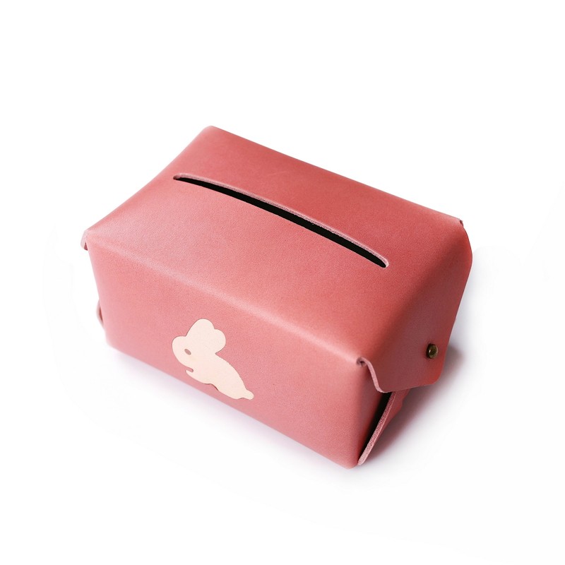 Original design pure handmade cowhide Nordic ins household car sanitary carton leather creative car tissue box set