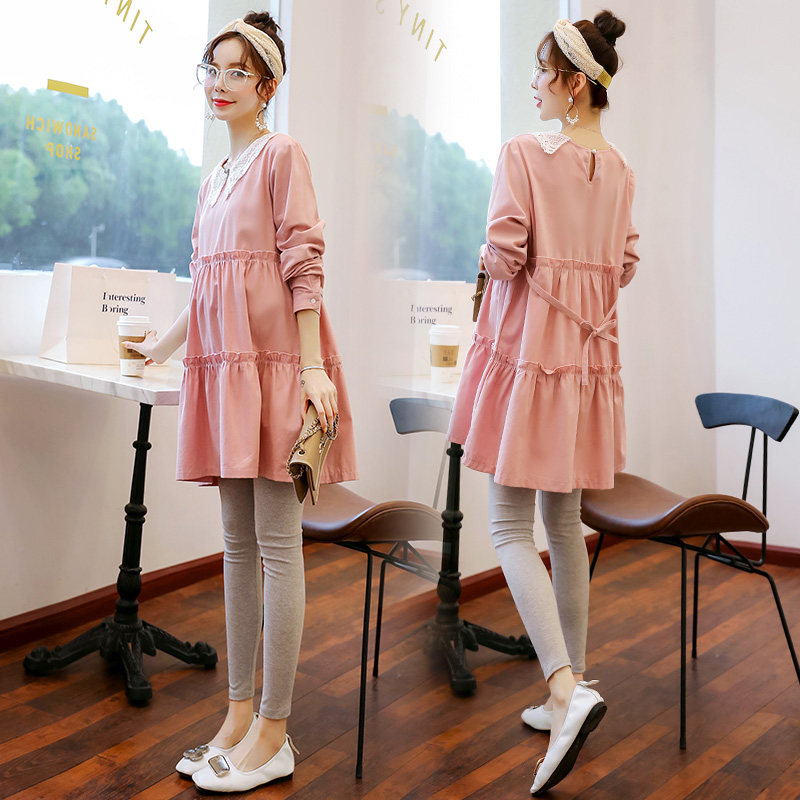 Pregnancy Woman Dress Pregnant Woman Spring Dress 2022 Suit Stylish Spring Skirt Long Sleeve Blouse Blouse Spring Ocean Dress Spring Dress Spring Dress