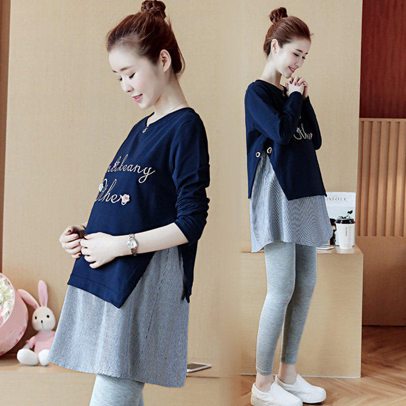 Pregnant Woman Spring Dress 2022 New Suit Stylish Spring Long Sleeve Blouse Blouse Spring Wee Spring Wee Dress Damp