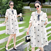 Pregnant woman Liandress Spring dress suit Fashion style net red autumn dress Long style Spring and autumn style 2022 Spring and autumn new wave