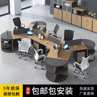 Hot sale staff desk simple modern staff table and chair Cabinet combination screen Station Office card computer desk