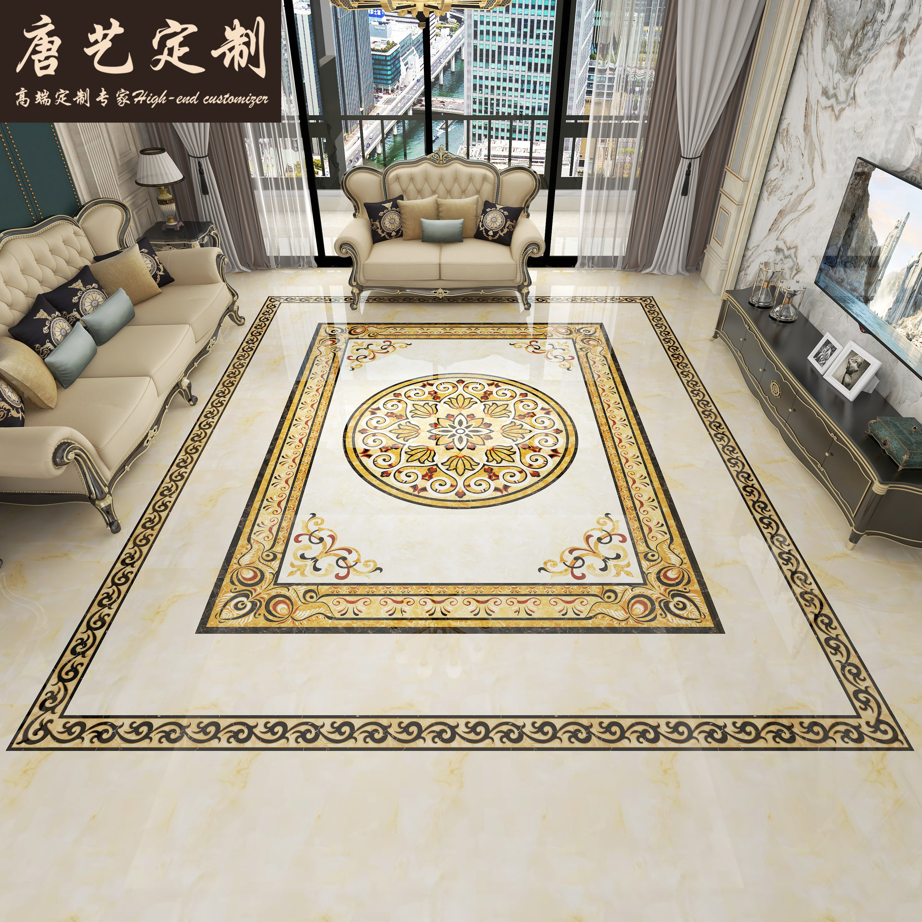 欧式拼花地砖800x800,微晶石客厅餐厅造型拼图砖入户地拼花瓷砖有什么特别之处?-抛晶砖-淘宝好物网