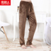 Quần pyjama Nam Cực flannel nam mùa đông ấm dày cộng với nhung nhà quần kích thước lớn san hô lông cừu nhà quần quần alibaba nữ Quần tây