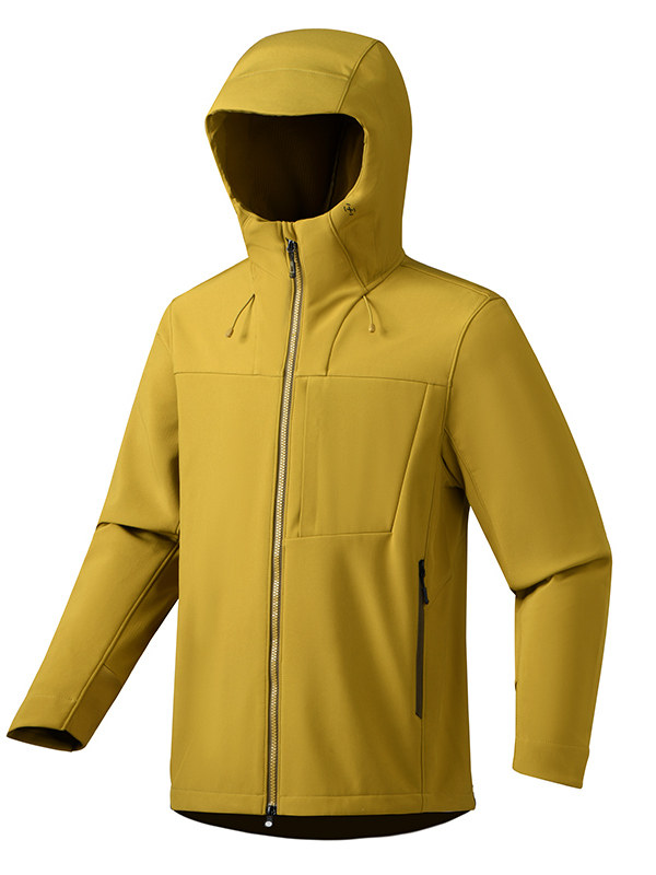 2025 Spring and Autumn Big Brand Men's Softshell Jacket Mountaineering Suit Hooded Integrated Waterproof Outdoor Sports Jacket Coat