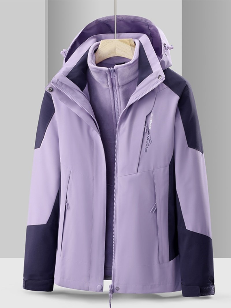 Autumn and Winter Three-In-One Detachable Fleece-Lined Thickened Two-Piece Outdoor Clothing for Men and Women, Suitable for Travel, Tibet Exploration, and Mountaineering