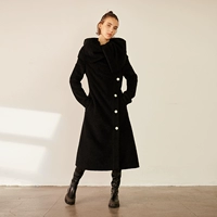 Mùa thu và mùa đông áo khoác len màu rắn mới dành cho nữ - Áo khoác dài áo jacket