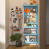 Bay blue ultra-thin perforated board storage rack