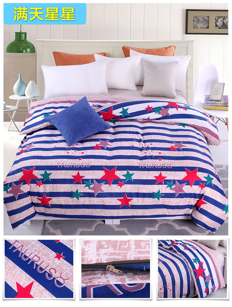 Quilt cover 1.8 m giường 1.5 m ký túc xá sinh viên phim hoạt hình đơn quilt đôi 200x230 mùa xuân, mùa hè, mùa thu và mùa đông