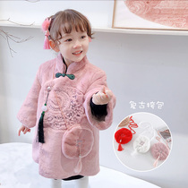 Childrens Chinese style crossbody small backpack Baby fashion purse Princess small bag Girls small satchel coin purse tide