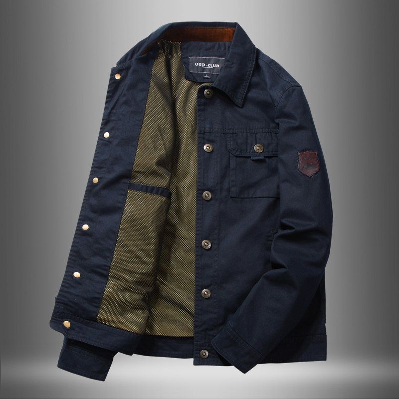 Men's 2021 new spring and autumn Korean edition men's jacket business casual thin section tooling jacket men's trend top