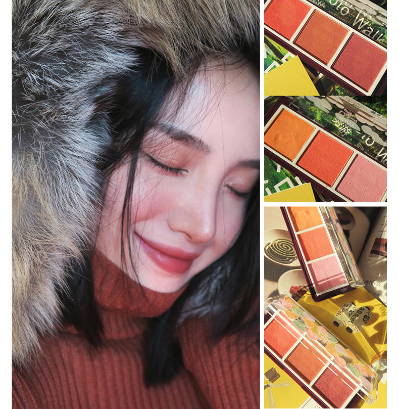 Orange Judydoll Lucky Balloon Dòng Tri-màu Mousse Blush Nude Trang Điểm Sáng Blush Tự Nhiên Công Suất Sửa Chữa bảng má too faced