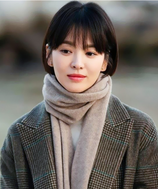 Song Huijo Tongan Delivery Pin Wig Woman Lock Bone Hair air Liuhai Qiuhai mid-length hair fluffy natural full headgear