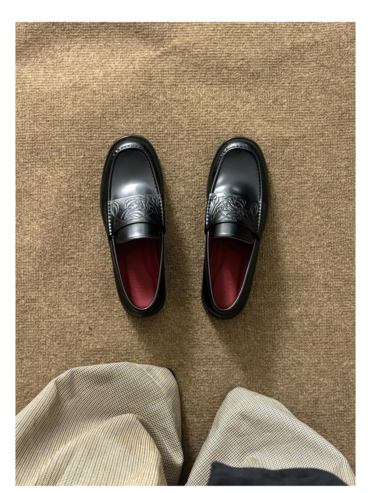 JCAESAR Vampire Square-Toe Leather Loafer